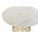 Centre Table DKD Home Decor White Golden Metal Marble 76 x 76 x 43 cm-3