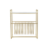 Magazine rack DKD Home Decor Mirror Golden Metal (76 x 35 x 83 cm)-0
