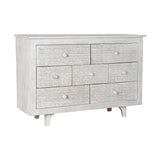 Chest of drawers DKD Home Decor White Multicolour Metal Mango wood Indian Man 30 x 40 cm 112 x 35 x 75 cm-2