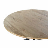Dining Table DKD Home Decor 127 x 127 x 75 cm Natural Black Metal Aluminium Mango wood-1