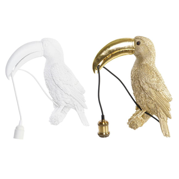Wall Lamp DKD Home Decor Golden White Resin 220 V 50 W (26 x 19,5 x 44 cm) (2 Units)-0