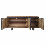 Sideboard DKD Home Decor   Black Brown Mango wood 160 x 42 x 72 cm-4
