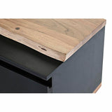 TV furniture DKD Home Decor Black 145 x 45 x 50 cm Brown Mango wood-7