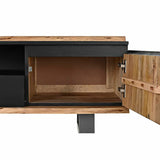 TV furniture DKD Home Decor Black 145 x 45 x 50 cm Brown Mango wood-5