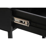 Nightstand DKD Home Decor Golden 35 x 40 x 55 cm Black Metal Wood-2