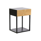 Nightstand DKD Home Decor Golden 35 x 40 x 55 cm Black Metal Wood-0