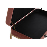 Bench DKD Home Decor   Pink Golden Metal Velvet (80 x 40 x 47 cm)-2