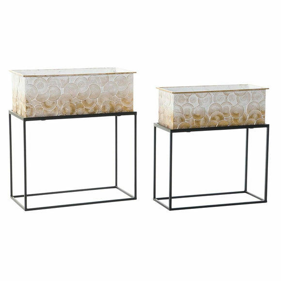 Set of Planters DKD Home Decor 53,5 x 26 x 60 cm Metal (2 Units)-0