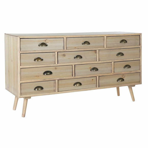 Chest of drawers DKD Home Decor Natural Wood MDF Navy Blue Light grey (120 x 36 x 68 cm)-0