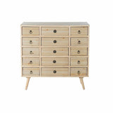 Chest of drawers DKD Home Decor Natural Wood MDF Navy Blue Light grey (80 x 35 x 82 cm)-1