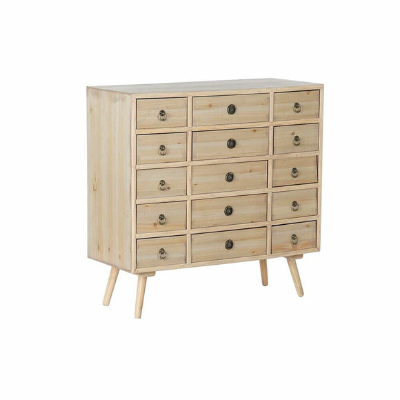 Chest of drawers DKD Home Decor Natural Wood MDF Navy Blue Light grey (80 x 35 x 82 cm)-0