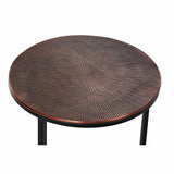Set of 3 small tables DKD Home Decor Black Copper Golden 44 x 44 x 61 cm-1