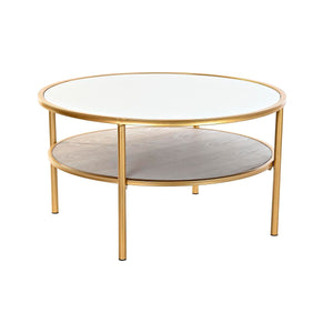 Centre Table DKD Home Decor Glamour Golden Metal Mirror 87 x 87 x 48 cm-0
