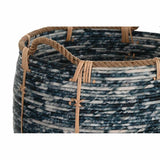 Basket set DKD Home Decor White Black 56 x 56 x 60 cm 52 x 52 x 60 cm Plastic (3 Pieces)-1