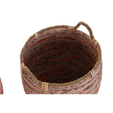Basket set DKD Home Decor Peach Natural Boho 52 x 52 x 58 cm-3