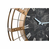 Wall Clock DKD Home Decor 60 x 6,5 x 78 cm Crystal Silver Black Golden Iron (2 Units)-1