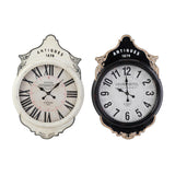 Wall Clock DKD Home Decor White Black Crystal Iron 61 x 6 x 89 cm (2 Units)-0