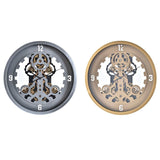 Wall Clock DKD Home Decor Golden Silver Crystal Iron 50 x 8 x 50 cm (3 Units) (2 Units)-0