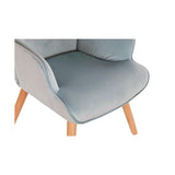 Armchair DKD Home Decor Sky blue Natural Polyester Wood 67 x 75 x 96 cm-6
