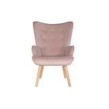 Armchair DKD Home Decor Pink Polyester Wood 67 x 69 x 96 cm 75 x 69 x 96 cm-4