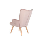 Armchair DKD Home Decor Pink Polyester Wood 67 x 69 x 96 cm 75 x 69 x 96 cm-2