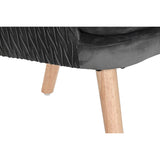 Armchair DKD Home Decor Natural Dark grey Polyester Wood 66 x 67 x 92 cm-4