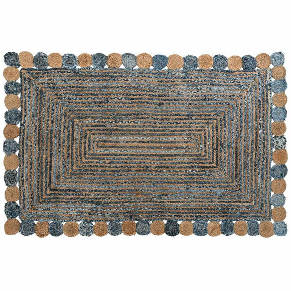 Carpet DKD Home Decor Blue Multicolour Indian Man (200 x 290 x 1 cm)-0