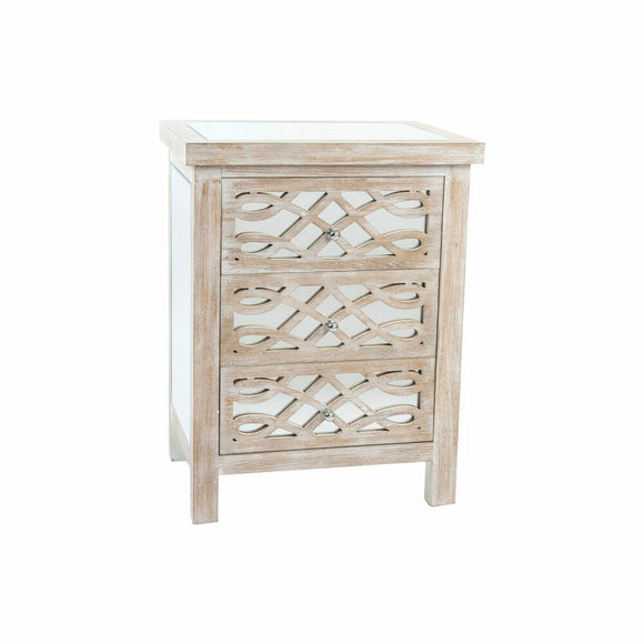 Chest of drawers DKD Home Decor Wood Mirror Romantic 56 x 38 x 75 cm-0