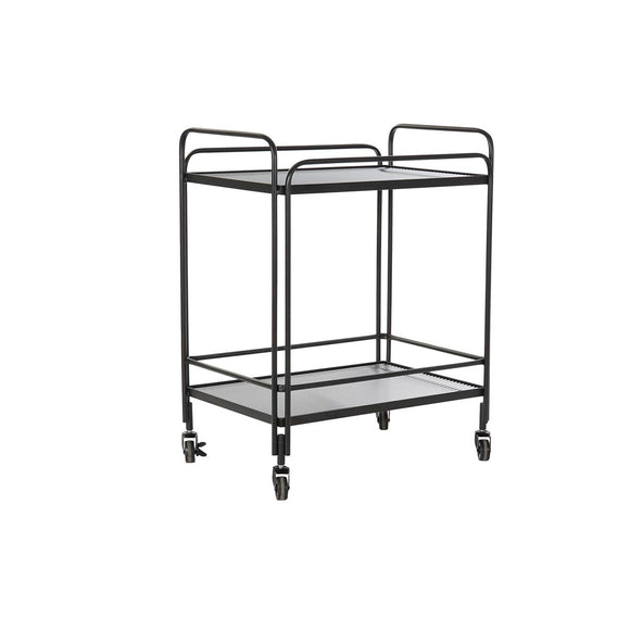 Serving trolley DKD Home Decor Black Metal Crystal 60,5 x 40,5 x 75,5 cm-0