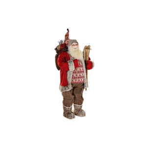 Christmas bauble DKD Home Decor Father Christmas Red Grey PVC Wood 60 x 50 x 124 cm-0