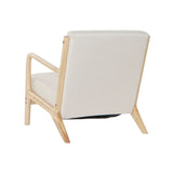 Armchair DKD Home Decor Beige Polyester MDF Wood (65 x 77 x 73 cm)-1