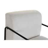 Armchair DKD Home Decor Black Polyester White Iron (64 x 74 x 79 cm)-3