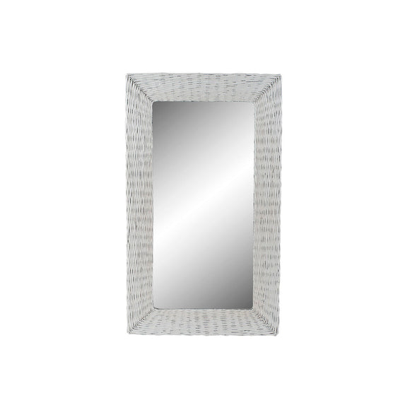 Wall mirror DKD Home Decor White Cottage Braiding 87 x 4 x 147 cm-0