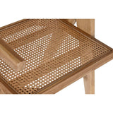 DKD Home Decor Dining Chair Natural Teak Rattan 58 × 56 82 cm