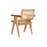 DKD Home Decor Dining Chair Natural Teak Rattan 58 × 56 82 cm