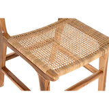 Chair DKD Home Decor 51 x 48 x 86 cm 51 x 54 x 86 cm Natural Teak Light brown Rattan-3