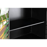 Sideboard DKD Home Decor 85 x 35 x 155 cm Crystal Black Golden Metal Brown Transparent Green Dark brown-4