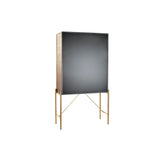 Sideboard DKD Home Decor 85 x 35 x 155 cm Crystal Black Golden Metal Brown Transparent Green Dark brown-6