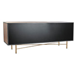 TV furniture DKD Home Decor Yellow Green Golden Dark brown Metal Crystal 140 x 35 x 55 cm-2