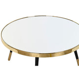 Centre Table DKD Home Decor Glamour Golden Silver Steel Mirror 82,5 x 82,5 x 40 cm-1