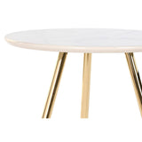 Set of 2 tables DKD Home Decor White Black Golden 46 x 46 x 45 cm-1