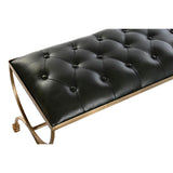 Foot-of-bed Bench DKD Home Decor 90 x 38 x 52 cm Golden Metal Green Metallic-1