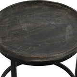 Set of 2 tables DKD Home Decor Brown Black 55 x 55 x 50 cm-2