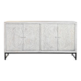 Sideboard DKD Home Decor   White Metal Mango wood 150 x 38 x 80 cm-4