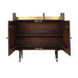 Shelves DKD Home Decor Black Golden Metal Dark brown Mango wood 4 Shelves (90 x 35 x 200 cm)-3