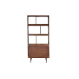 Shelves DKD Home Decor Black Golden Metal Dark brown Mango wood 4 Shelves (90 x 35 x 200 cm)-1