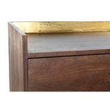 Chest of drawers DKD Home Decor Black Golden Metal Dark brown Mango wood Modern (70 x 45 x 92 cm)-3