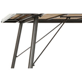 Dining Table DKD Home Decor Fir Natural Metal Light grey 161 x 90 x 75 cm-1