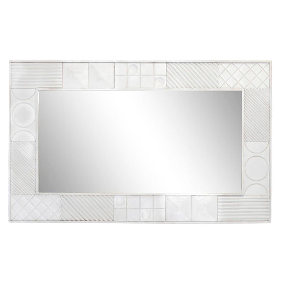 Wall mirror DKD Home Decor White Modern Rhombus 154 x 4 x 94 cm-0