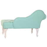 Chaise Longue Sofa DKD Home Decor 119 x 55 x 77 cm Rubber wood Green-1